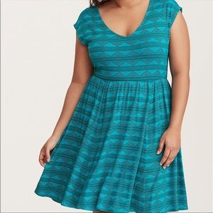 Teal Torrid Aztec Print Dress